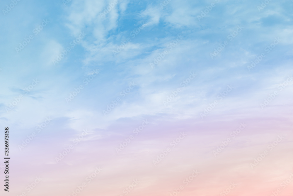 Wall mural cloud background with a pastel colour