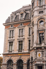 the appearance of the main railway station of Antwerp, Belgium.part of building.