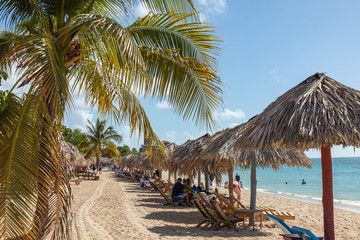 View of a beach Playa Ancon near Trinidad, Cuba.