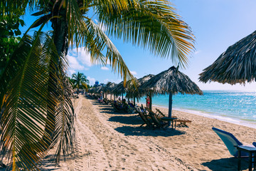 View of a beach Playa Ancon near Trinidad, Cuba.