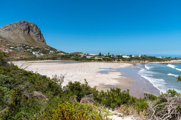 Fototapeta na wymiar Rooiels Western Cape, South Africa. 2019. Rooi Els a small seaside development off Clarence Drive a scenic highway in the Overberg region. South Africa