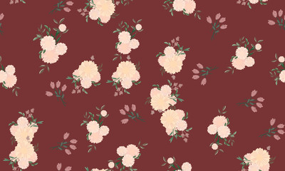 Seamless floral pattern. Flowers texture. Simplicity flower surface pattern design. Ditsy print textile.
