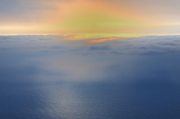 Fototapeta na wymiar Sea of clouds in Galicia, Spain