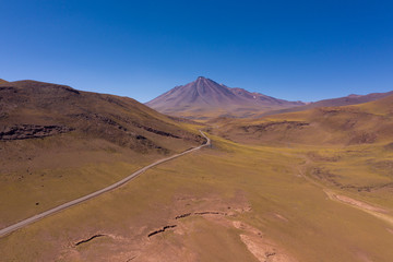 San Pedro de Atacama, Antofagasta - Chile. Desert. Andes Range & Route 23 - Miscanti Lagoon & Red Rock