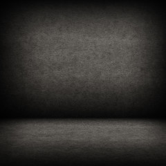 Grunge interior room with concrete wall and floor. Empty concrete space