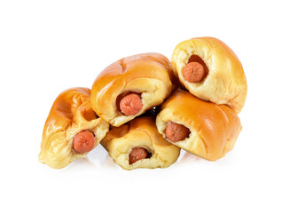 Mini Sausage Roll Isolated on white back ground