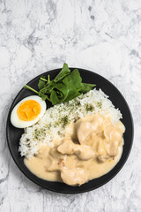 チキンのクリームシチューライス