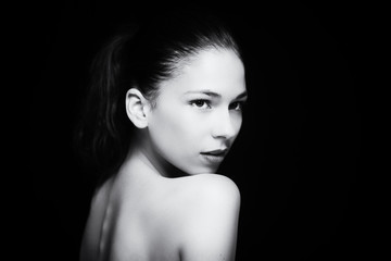 Portrait beauté d'une adolescente