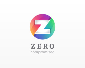 Letter z logo. Creative colorful circle with letter mark icon.