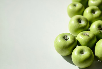  Place for text. Green apples.