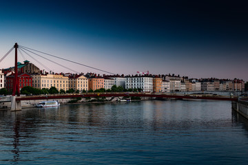 Lyon in central France, sunny day in spring