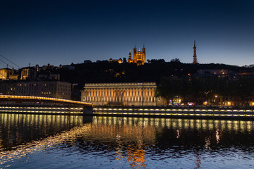 Lyon in central France, sunny day in spring