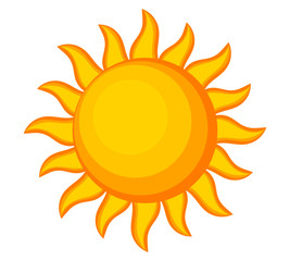 Sun summer cartoon icon. Sun symbol vector illustration.