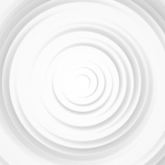 White gray circles abstract background.3D illustration with paper cut style.