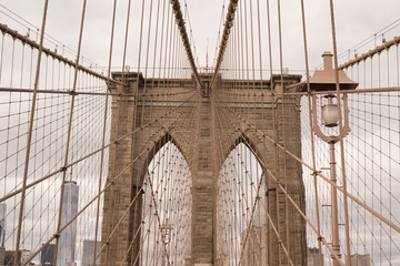 Detail of the Brooklyn bridge