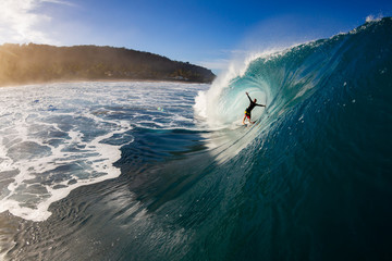 surfer at pipeline