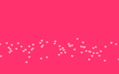 Valentine day pink hearts on pink background.