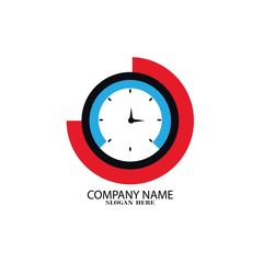 Clock icon symbol logo design template vector illustration 
