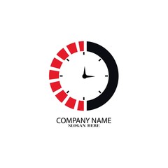 Clock icon symbol logo design template vector illustration 
