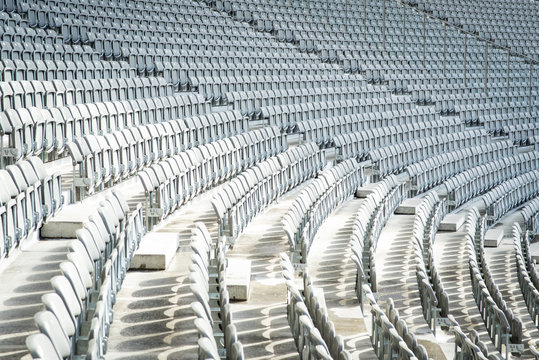 Empty seats in a stadium