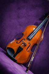 Fototapeta na wymiar violin and bow