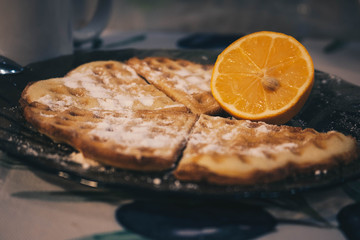 a piece of cake on a plate