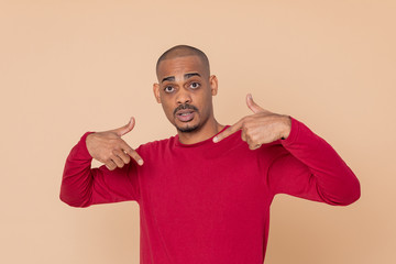 Fototapeta premium African guy with a red jersey