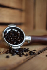 A cup of aromatic coffee for lunch