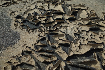 Pattern accidentally made by iron sand