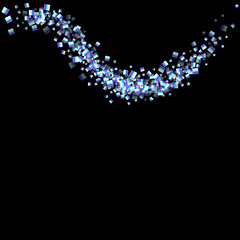 Rainbow, iridescent rectangle, shiny confetti.