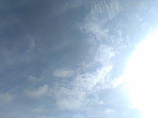 Blue sky with white soft background