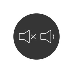 Fototapeta premium Speaker line icon set vector. Volume icon. Loudspeaker icon