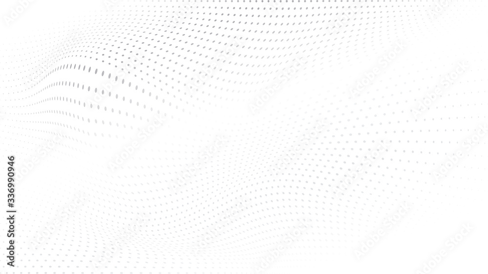 Poster abstract halftone wave dotted background. modern monochrome background. futuristic grunge pattern, d