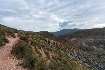 Fototapeta na wymiar mountainous landscape near Ugijar (Granada)