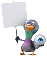 Fun pigeon - 3D Illustration