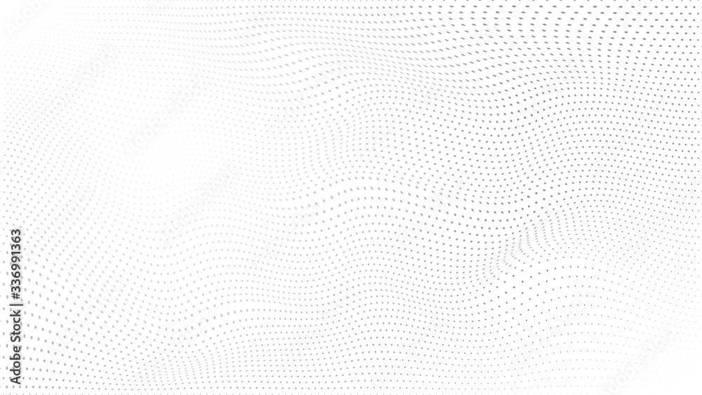 Poster abstract halftone wave dotted background. modern monochrome background. futuristic grunge pattern, d
