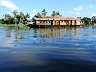 Kerala backwater waterway, houseboat, alleppey India