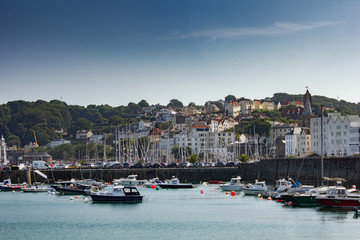 Fototapeta premium The Channel Islands in summer with good weather and greenery