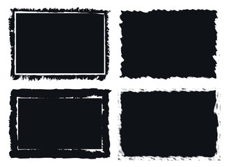 Set of grunge frames.Grunge backgrounds.