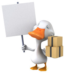 Fun duck - 3D Illustration