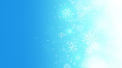 Fototapeta na wymiar Blue background white Snow flake on Blue Background in Christmas holiday 