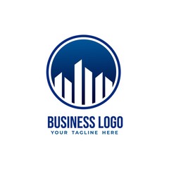 Abstract Isolated Blue Business Logo Template