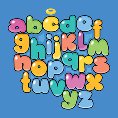 Cartoon alphabet typeface - 336994511