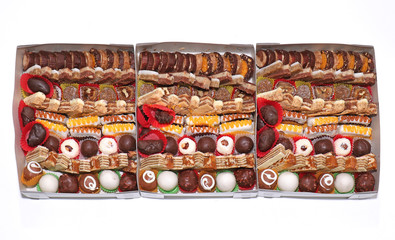 Boxes with small cakes