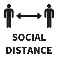 Simple icon representing social distance