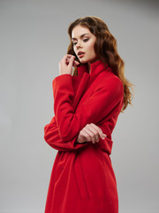 Fototapeta premium young woman in red dress