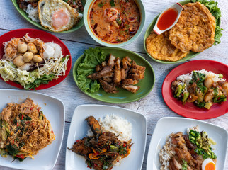 Thai Food Mixed Dishes Set 0212