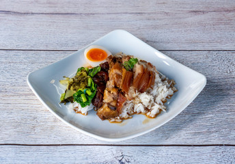 Leg of Pork on Rice with Boiled Egg 