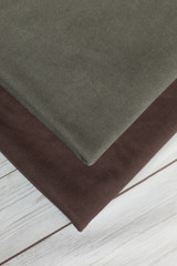 Angora cocoa on a white background. Angora fabric. fabric on a white background.