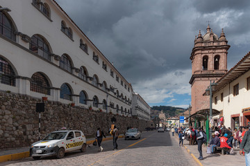 View of Cusco town in Peru